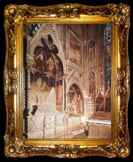 framed  Maso di Banco Tomb with fresco of the resurrection of a member of the Bardi family, ta009-2